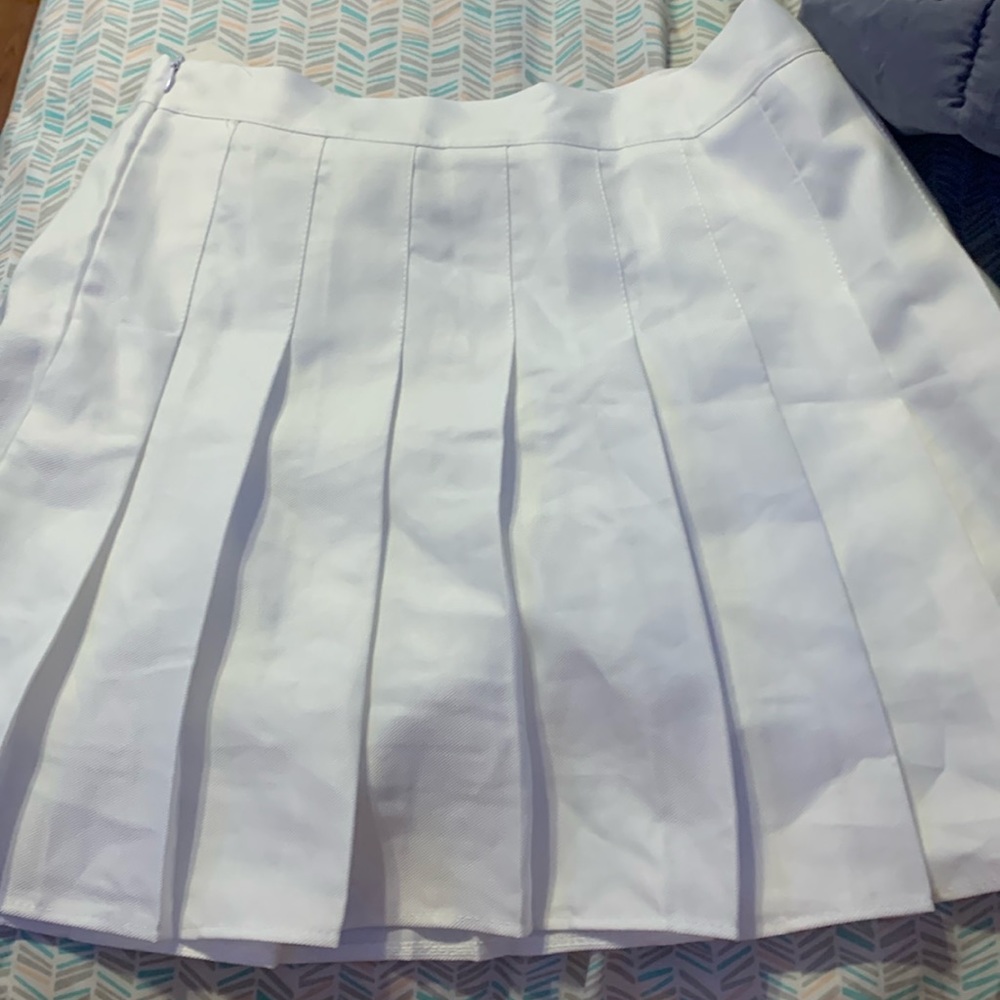 White womens tennis skirt
